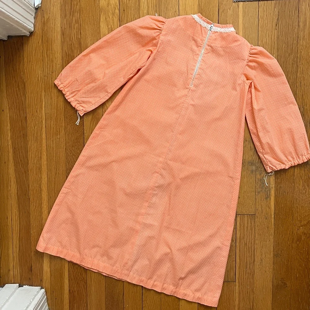 70s Vintage Handmade Girls Bicentennial Little House Prairie Dress & Bonnet - Picture 12 of 12